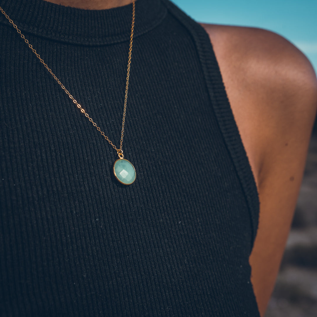 Pendentif LISIE chrysoprase