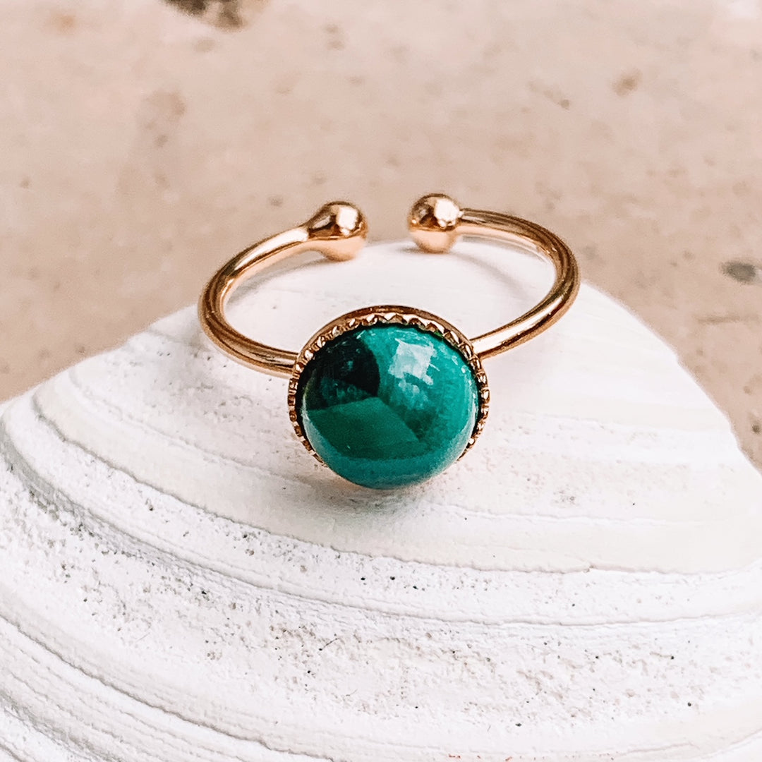 bague malachite JEANNE