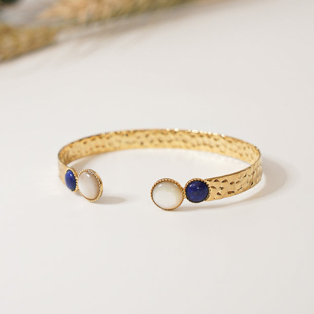 Jonc LIVIA nacre / lapis lazuli