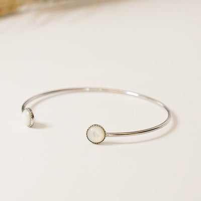 Jonc CAPUCINE argent / nacre