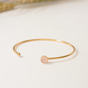 Jonc CLARISSE quartz rose