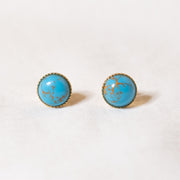 Puces d'oreilles LEONORE turquoise