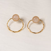 Boucles d'oreilles LOUISA quartz rose