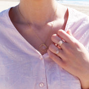 bague plaqué or et quartz rose ZOE