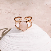 Bague CONSTANCE quartz rose