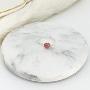 Bague JEANNETTE argent / rhodonite rose