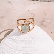 Bague ZOE plaqué or / aventurine