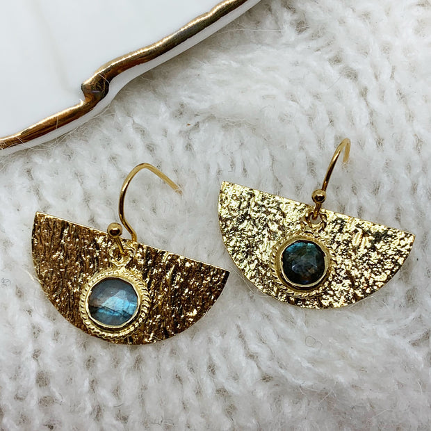 Boucles d'oreilles LUNA labradorite