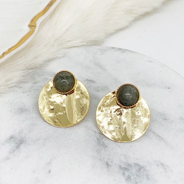 Boucles d'oreilles LOU labradorite