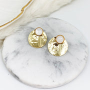 Boucles d'oreilles LOU nacre naturelle