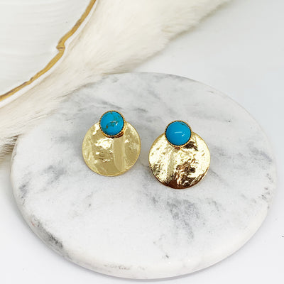<strong>boucles d'oreilles turquoise LOU</strong>