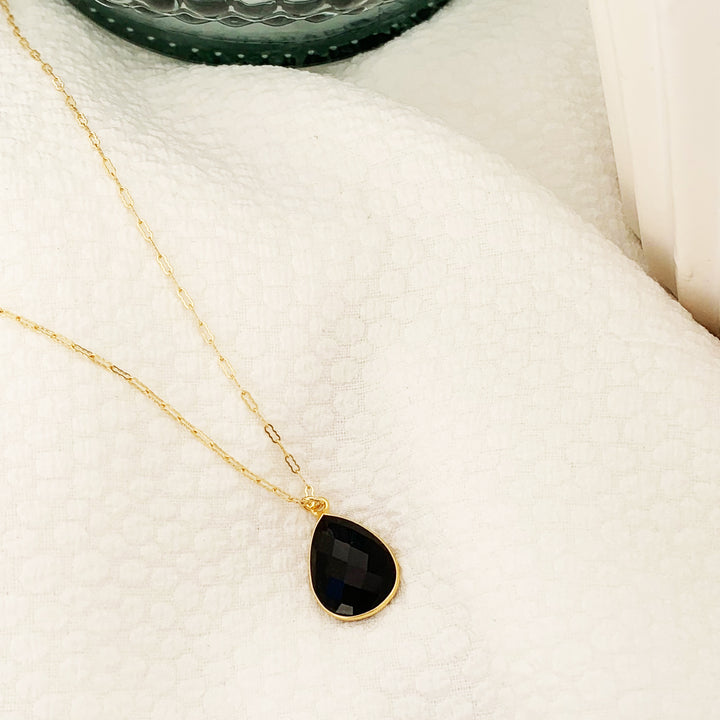 Pendentif ALICIA agate noire