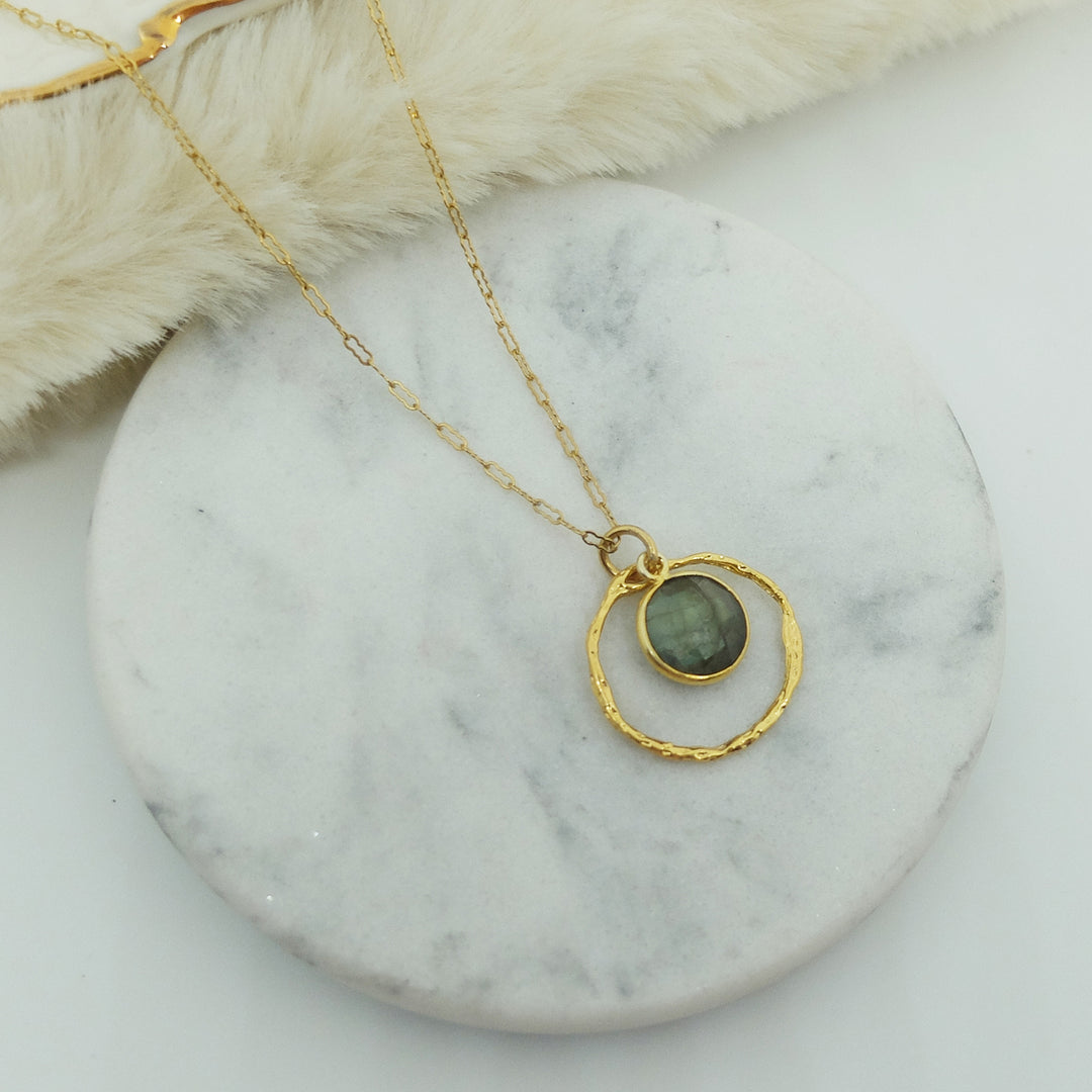 Pendentif CELESTE labradorite
