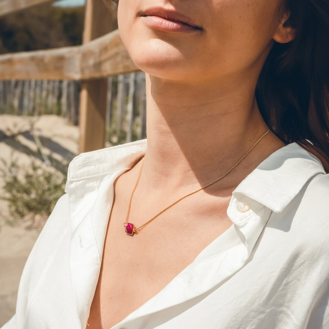 Collier GINETTE silimanite teintée