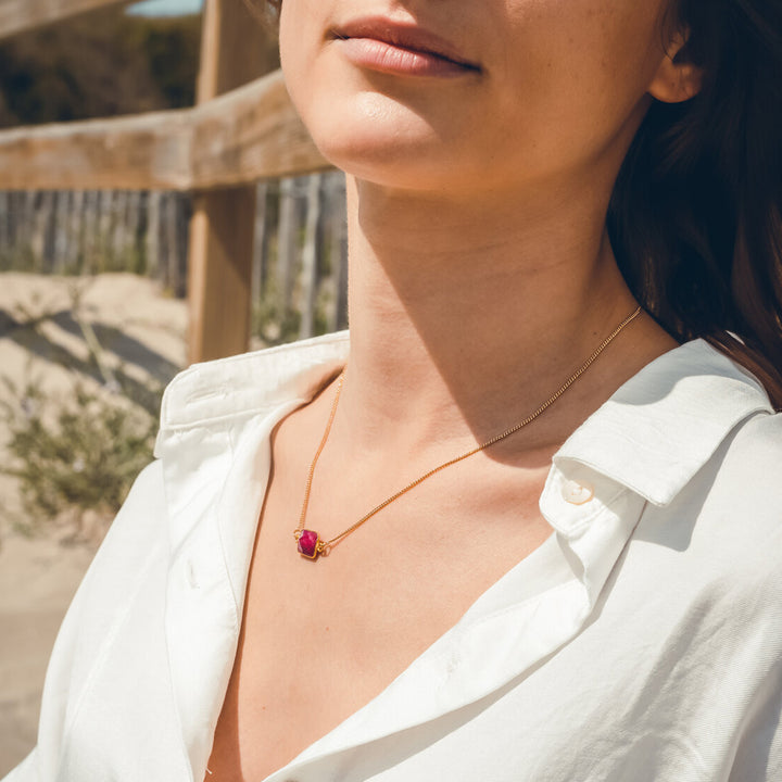Collier GINETTE silimanite teintée