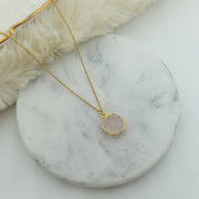 Pendentif LISE quartz rose