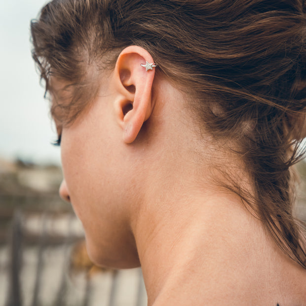 Mono boucle earcuff ETOILE argent 925 rhodié