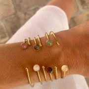 Jonc CLARISSE quartz rose