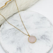 Pendentif LISIE quartz rose